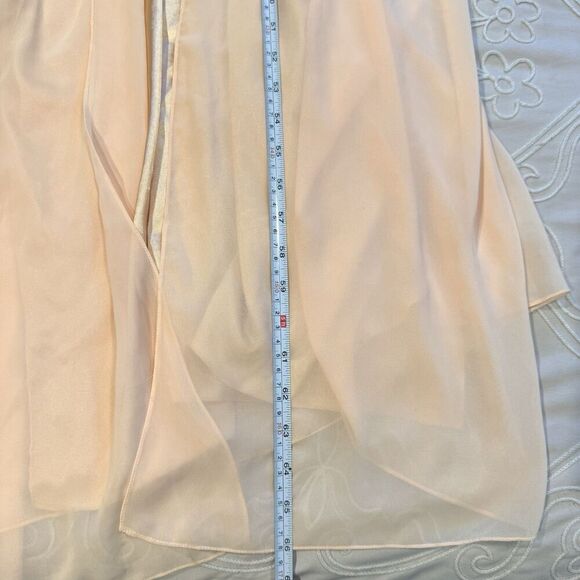 Ceremony by Joanna August Lacy Ruffle Trim Wrap Chiffon Gown Dress Size XS - Picture 12 of 13